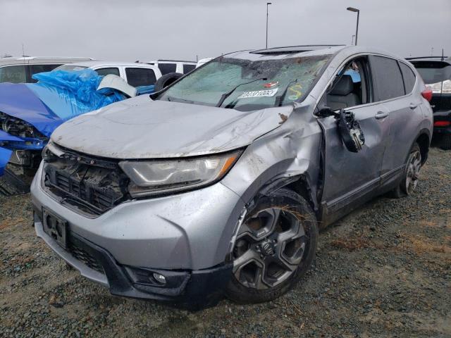 7FARW1H88HE037529 - 2017 HONDA CR-V EXL SILVER photo 2