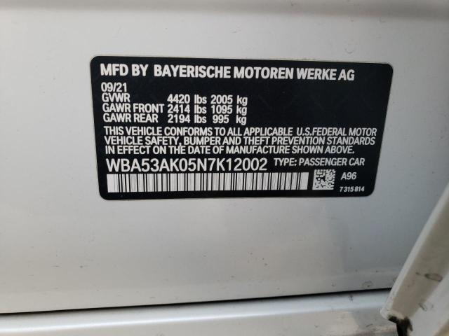 WBA53AK05N7K12002 - 2022 BMW 228I 白色 照片 10