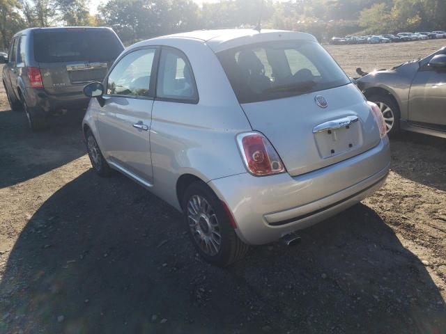 3C3CFFAR3CT254275 - 2012 FIAT 500 SILVER photo 3