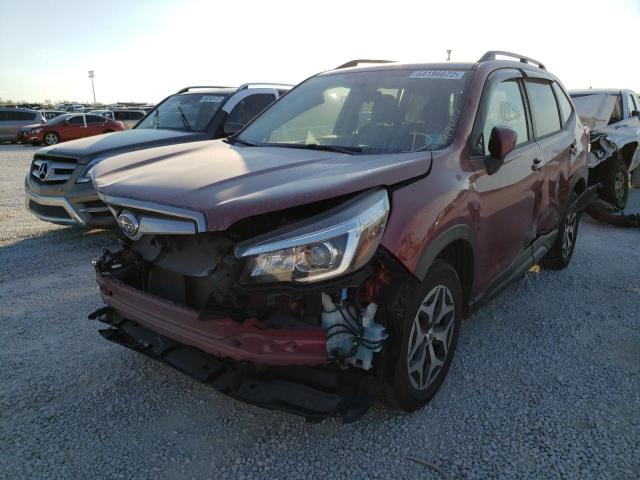 JF2SKAGCXKH554385 - 2019 SUBARU FORESTER P BURGUNDY photo 2