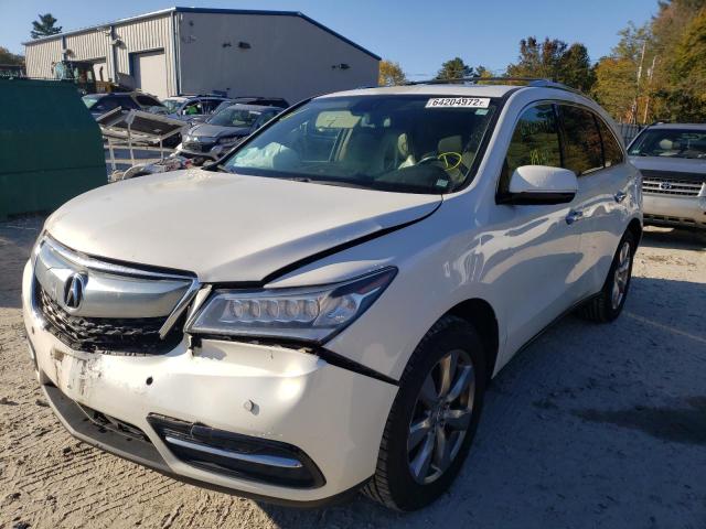 5FRYD4H8XEB011085 - 2014 ACURA MDX ADVANC WHITE photo 2