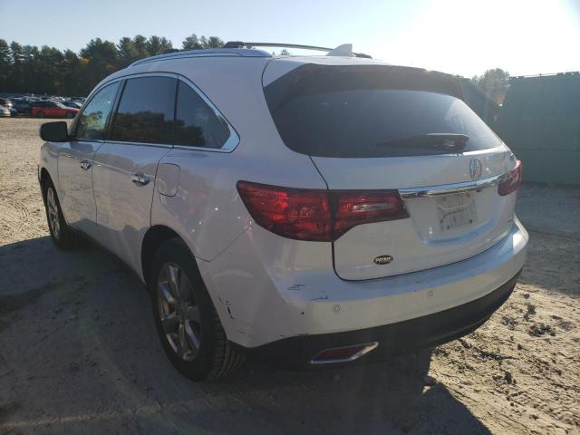 5FRYD4H8XEB011085 - 2014 ACURA MDX ADVANC WHITE photo 3