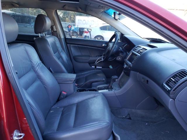 1HGCM66807A042353 - 2007 HONDA ACCORD EX RED photo 5