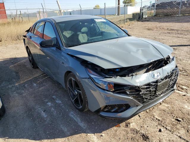 KMHLR4AF1MU180743 - 2021 HYUNDAI ELANTRA N GRAY photo 1