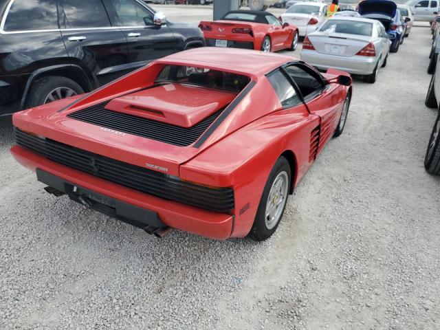 ZFFSG17A6J0077628 - 1988 FERRARI TESTAROSSA RED photo 4