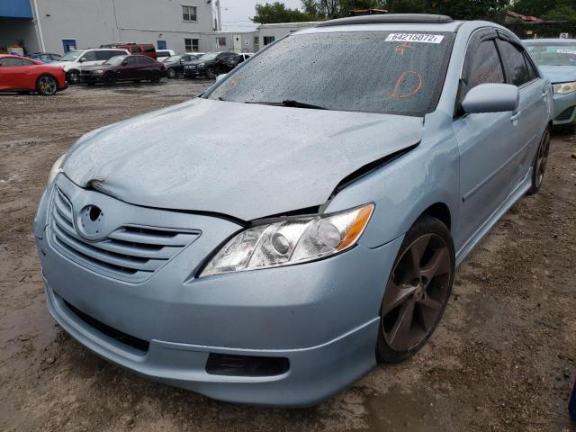 4T1BE46K17U609882 - 2007 TOYOTA CAMRY CE BLUE photo 2