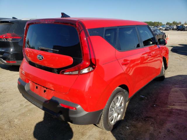 KNDJ23AU8L7085540 - 2020 KIA SOUL LX RED photo 4