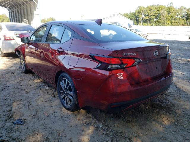 3N1CN8EV4ML918377 - 2021 NISSAN VERSA SV RED photo 3