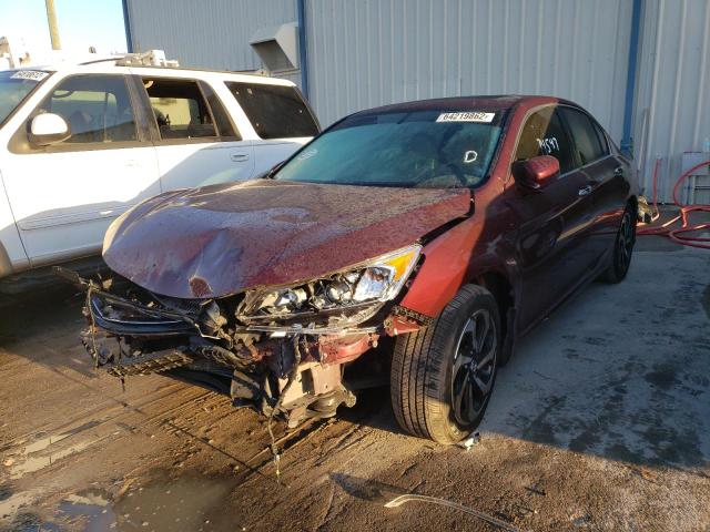 1HGCR2F88GA024547 - 2016 HONDA ACCORD EXL BURGUNDY photo 2