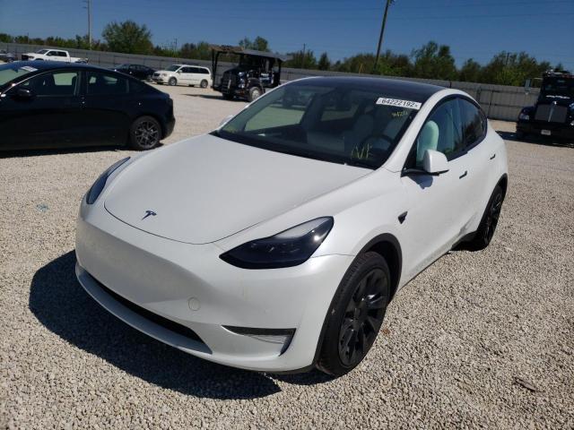7SAYGDEE7NF515776 - 2022 TESLA MODEL Y أبيض صورة 2