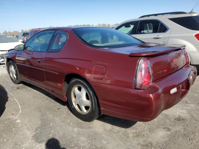 2G1WX12K5Y9289655 - 2000 CHEVROLET MONTE CARL 栗色 照片 3