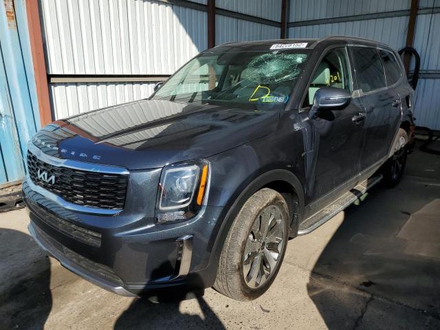 5XYP6DHC6NG262903 - 2022 KIA TELLURIDE GRAY photo 2