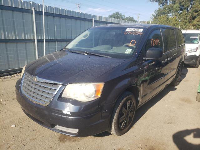 2A8HR44H78R674754 - 2008 CHRYSLER TOWN AND C BLUE photo 2