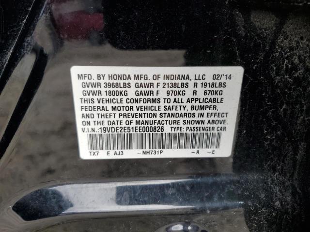 19VDE2E51EE000826 - 2014 ACURA ILX 24 PRE 黑色 照片 10