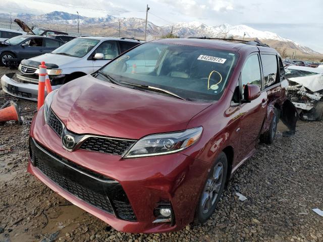 5TDEZ3DC4LS250442 - 2020 TOYOTA SIENNA SE BURGUNDY photo 2