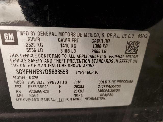 3GYFNHE37DS633553 - 2013 CADILLAC SRX PERFOR 黑色 照片 10