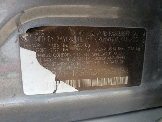 WBAPH7G55BNM56063 - 2011 BMW 328 I 灰色 照片 10