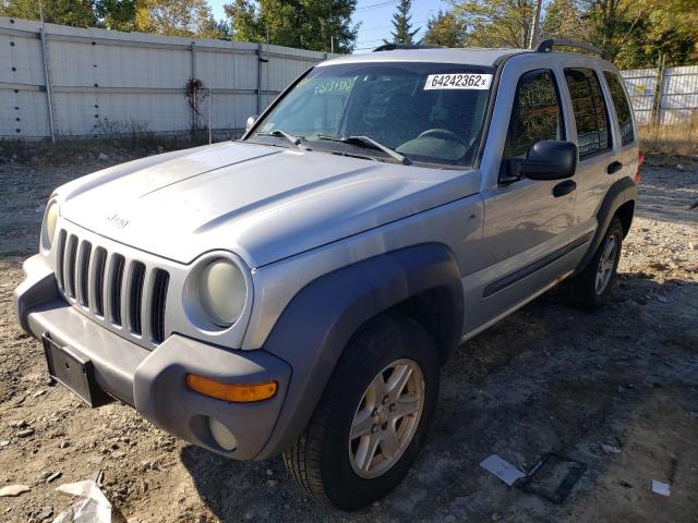 1J4GL48K14W217282 - 2004 JEEP LIBERTY SP SILVER photo 2