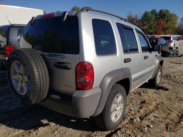 1J4GL48K14W217282 - 2004 JEEP LIBERTY SP SILVER photo 4