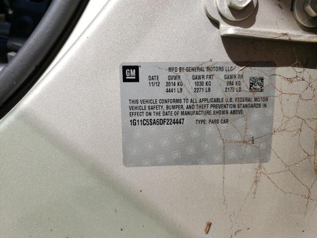 1G11C5SA6DF224447 - 2013 CHEVROLET MALIBU 1LT 金色 照片 10