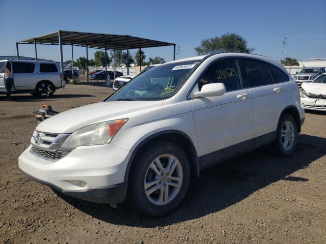 5J6RE4H7XAL076210 - 2010 HONDA CR-V EXL WHITE photo 2