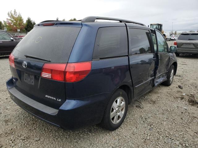 5TDZA23C94S102230 - 2004 TOYOTA SIENNA LE BLUE photo 4