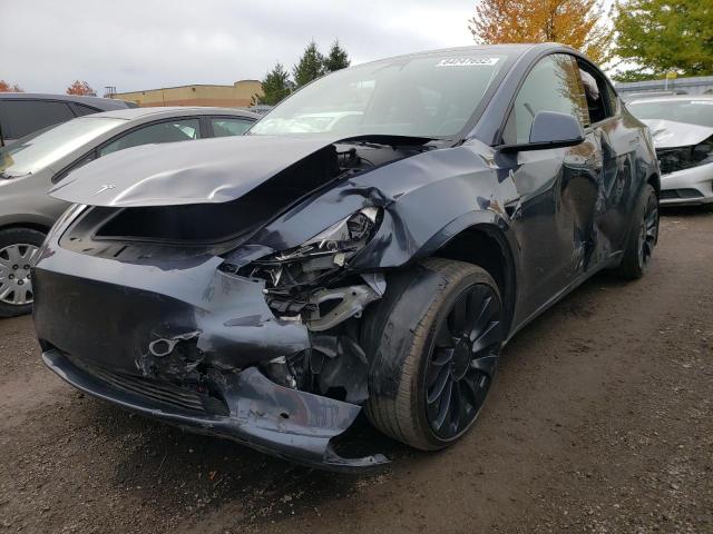 7SAYGDEF7NF507590 - 2022 TESLA MODEL Y رمادي صورة 2