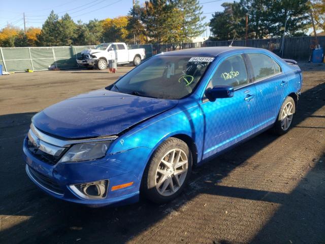 3FAHP0JAXBR177900 - 2011 FORD FUSION SEL BLUE photo 2