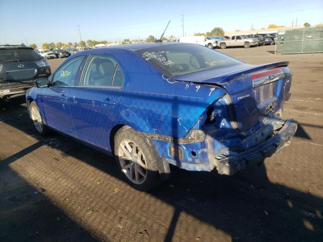 3FAHP0JAXBR177900 - 2011 FORD FUSION SEL BLUE photo 3