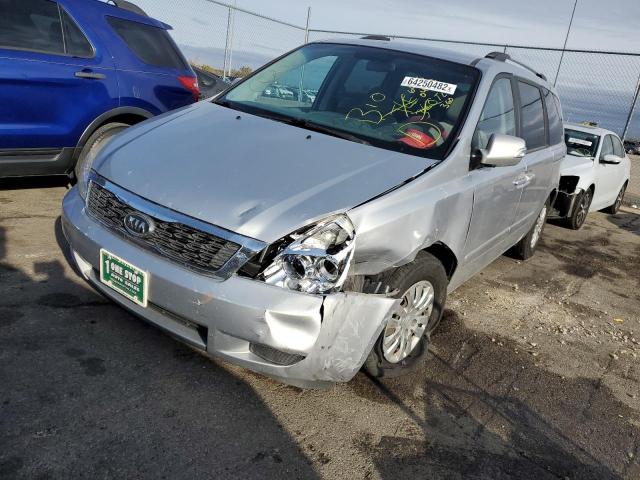 KNDMG4C72B6368967 - 2011 KIA SEDONA SILVER photo 2