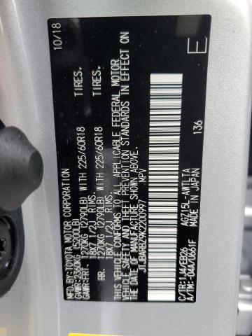 JTJBARBZ9K2200997 - 2019 LEXUS NX 300 BAS 银色 照片 10