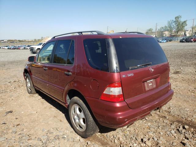 4JGAB54E62A350999 - 2002 MERCEDES-BENZ ML 320 BURGUNDY photo 3