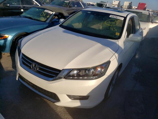 1HGCR3F84FA037946 - 2015 HONDA ACCORD EXL WHITE photo 2