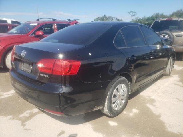 3VW2K7AJ6CM320781 - 2012 VOLKSWAGEN JETTA BASE BLACK photo 4