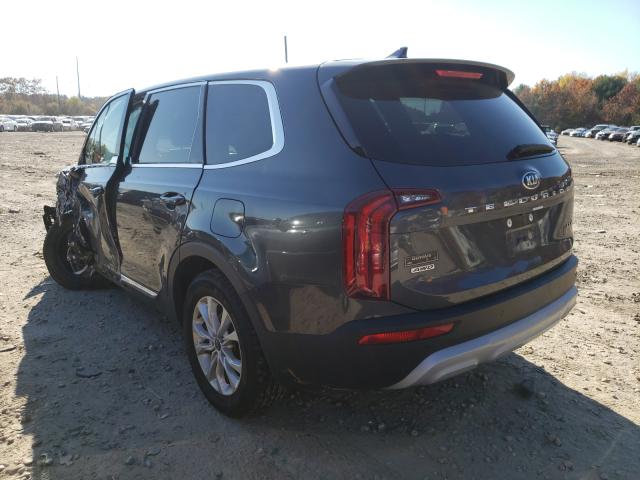 5XYP2DHCXLG037005 - 2020 KIA TELLURIDE BLACK photo 3