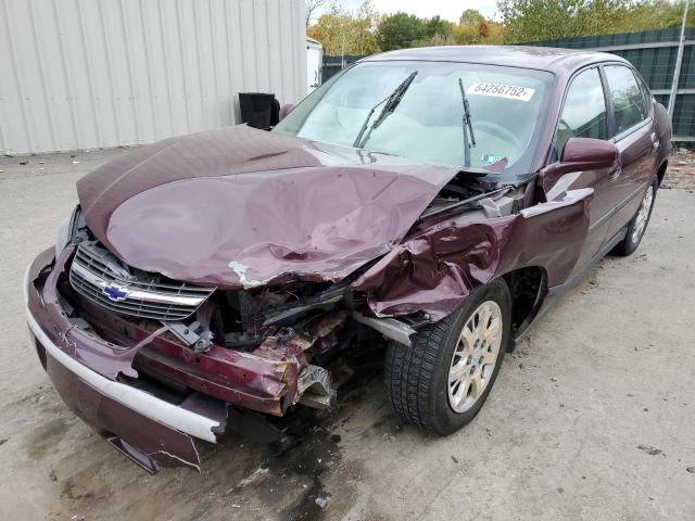 2G1WF52E049417783 - 2004 CHEVROLET IMPALA MAROON photo 2