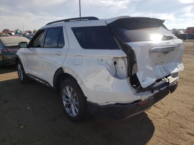 1FMSK8DH0MGC36531 - 2021 FORD EXPLORER X WHITE photo 3