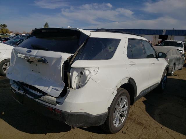 1FMSK8DH0MGC36531 - 2021 FORD EXPLORER X WHITE photo 4