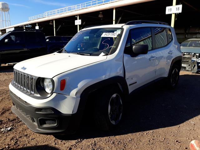 ZACCJAAT7GPE37829 - 2016 JEEP RENEGADE S WHITE photo 2