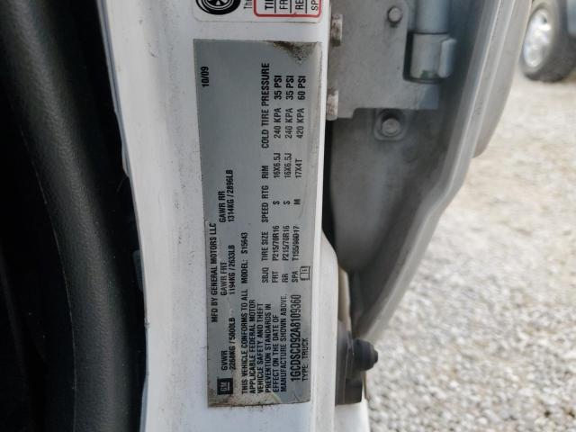 1GCDSCD92A8109360 - 2010 CHEVROLET COLORADO L WHITE photo 10