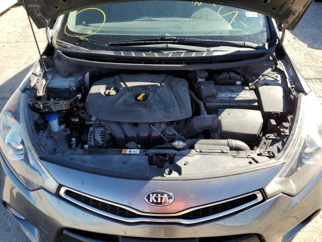 KNAFX6A85E5184176 - 2014 KIA FORTE EX GRAY photo 7