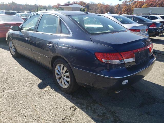 KMHFC46F47A233352 - 2007 HYUNDAI AZERA SE BLUE photo 3