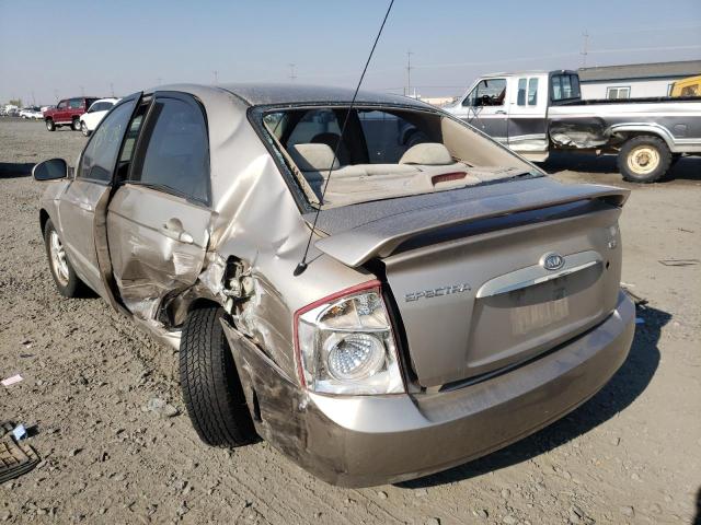 KNAFE121955163485 - 2005 KIA SPECTRA LX BEIGE photo 3