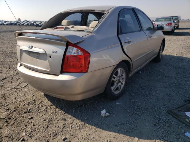 KNAFE121955163485 - 2005 KIA SPECTRA LX BEIGE photo 4