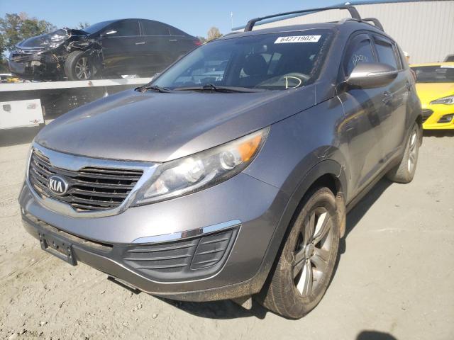 KNDPB3A27D7465902 - 2013 KIA SPORTAGE B GRAY photo 2