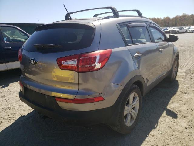 KNDPB3A27D7465902 - 2013 KIA SPORTAGE B GRAY photo 4