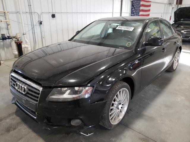 WAULF78K19N049666 - 2009 AUDI A4 2.0T QU BLACK photo 2