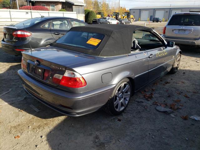 WBABS33472JY59888 - 2003 BMW 3 SERIES GRAY photo 4