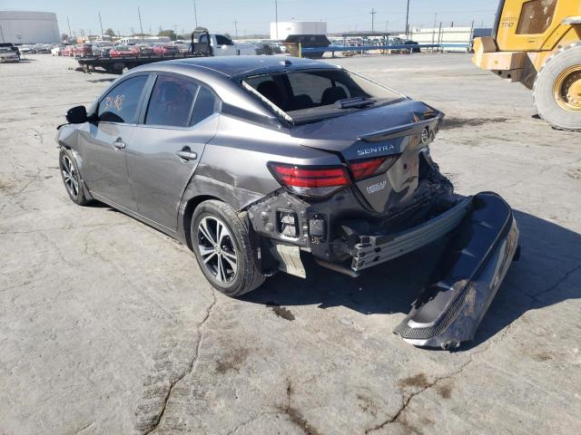 3N1AB8CV5LY286462 - 2020 NISSAN SENTRA SV GRAY photo 3