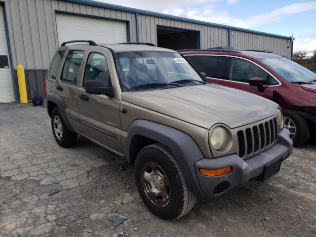 1J4GL48KX4W248630 - 2004 JEEP LIBERTY SP TAN photo 1